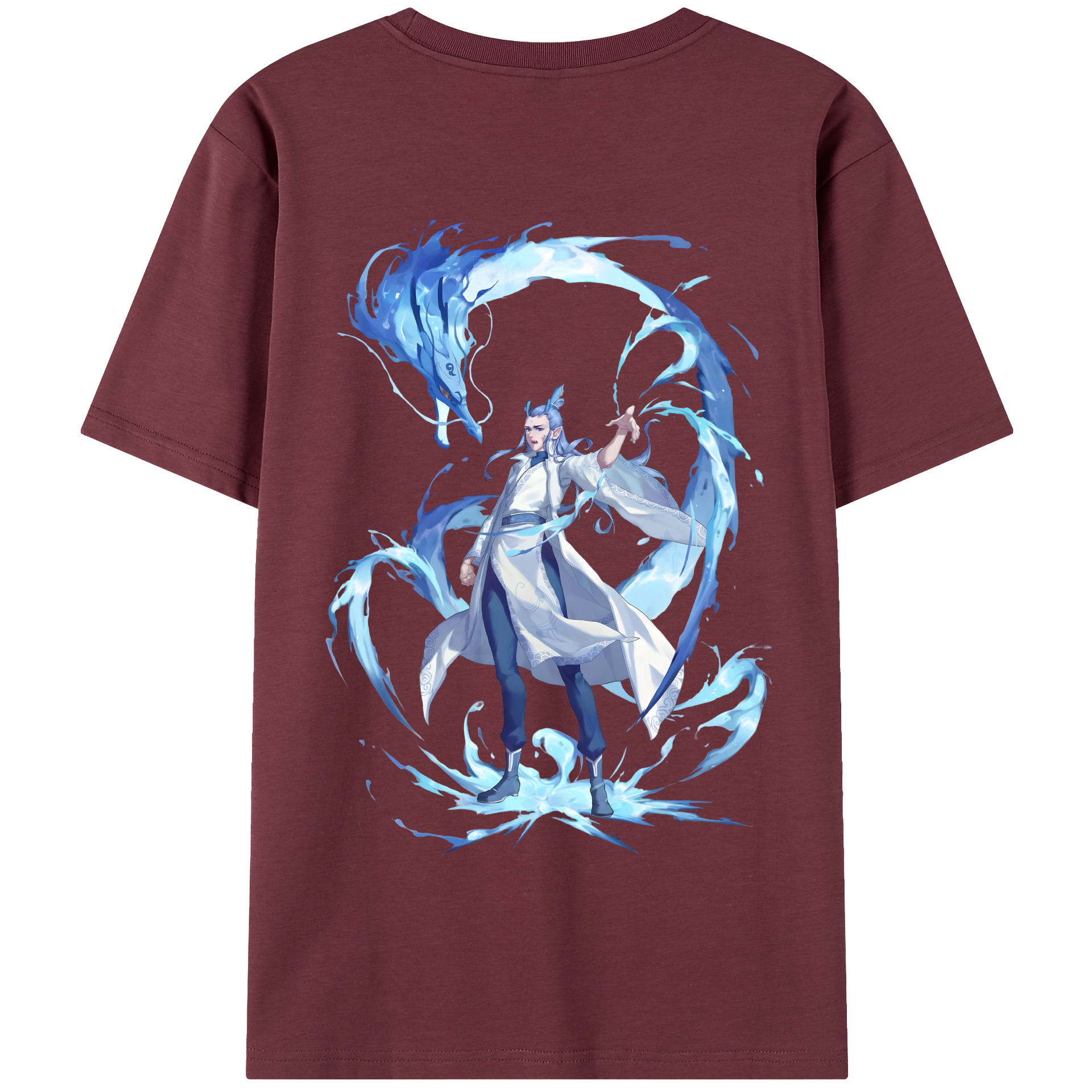 （画像用） Ne Zha 2 ナタ 魔童の大暴れ 綿100％半袖Tシャツ（背面プリント）